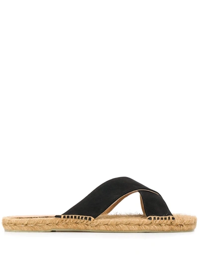 Castaã±er Castaner Black Kristian T Sandals In Brown