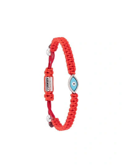 Nialaya Jewelry Evil Eye String Bracelet In Red