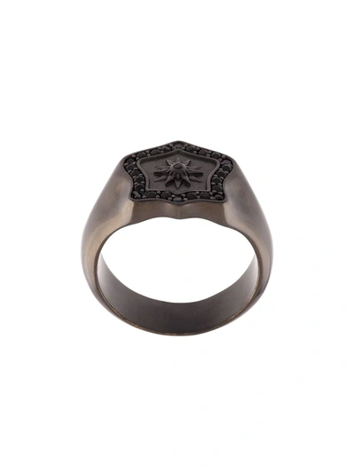 Nialaya Jewelry Shield Ring In Black