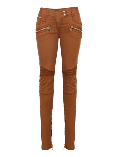 Balmain Trousers In Brown