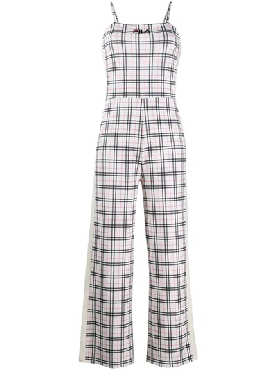 Fila Tamuja Aop Jumpsuit In Cream Colour In Neutrals