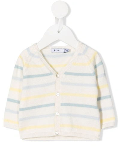 Knot Babies' Dahila Knitted Cardigan In Neutrals