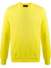 Roberto Collina Crew Neck Sweatshirt In Yellow