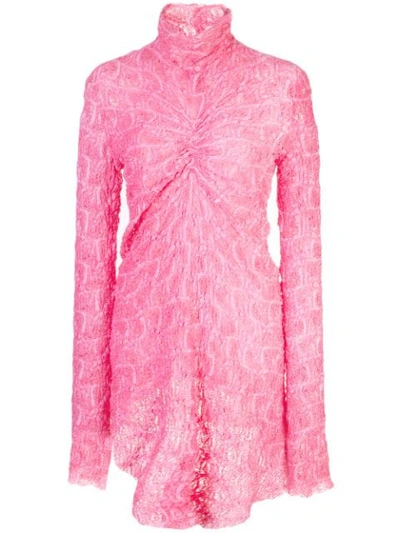 Sies Marjan Willie Ruched Long Sleeve Top In Pink