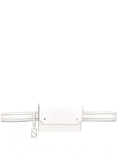 Sandro Smooth Leather Belt Bag In White