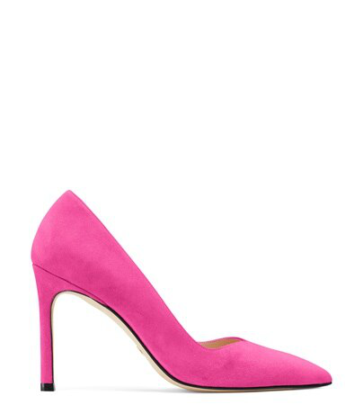 hot pink suede pumps
