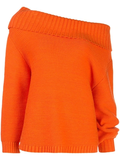 Alice And Olivia Alice + Olivia Bonnie Off-the-shoulder Sweater In Monarch