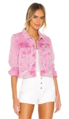 Free People X We The Free Rumors Denim Jacket. - In Pink