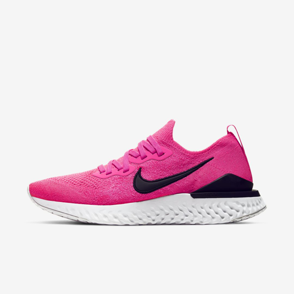 nike women's epic react flyknit 2 running shoes pink