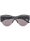 Balenciaga Mirror Lenses Cat-eye Frame Sunglasses In Black