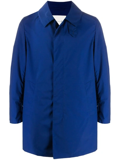 Mackintosh Dunoon Short Coat In Blue