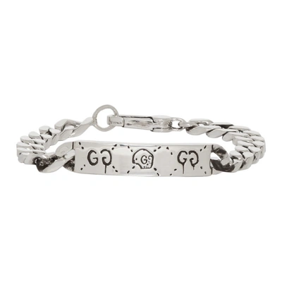 Gucci Men's Guccighost Engraved ID Bracelet