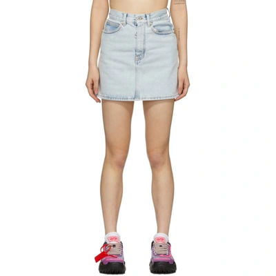 Off-white Blue Denim Miniskirt