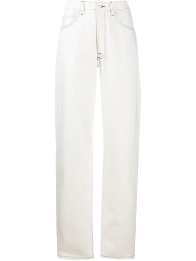 Sunnei Straight-leg Trousers In Whte