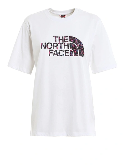 The North Face Multicolor Logo Print T-shirt In White