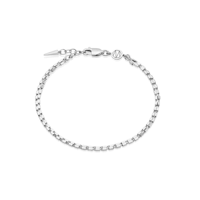 Missoma Box Link Double Chain Bracelet Sterling Silver
