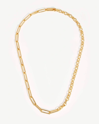 Missoma Deconstructed Axiom Chain Necklace 18ct Gold Plated