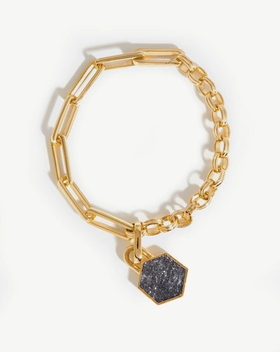 Missoma Hex Chain Bracelet 18ct Gold Plated Vermeil/star Quartz