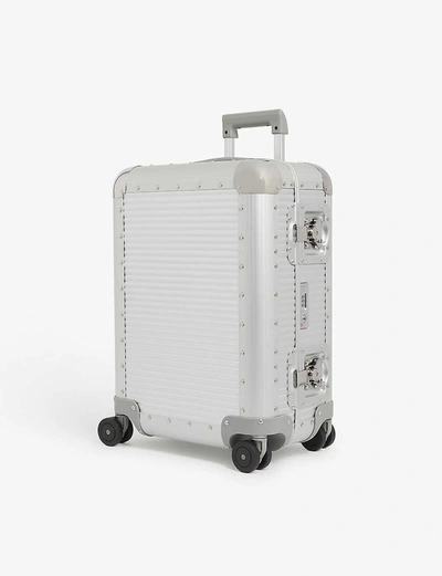 Fpm - Fabbrica Pelletterie Milano Bank S Spinner 55 Aluminium Suitcase In Moonlight Silver