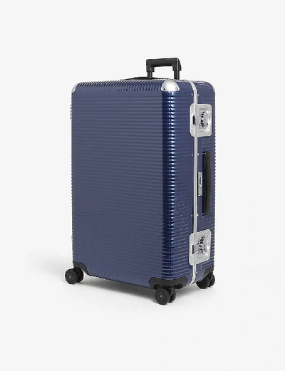 Fpm - Fabbrica Pelletterie Milano Bank Light Spinner 76 Suitcase In Indigo Blue