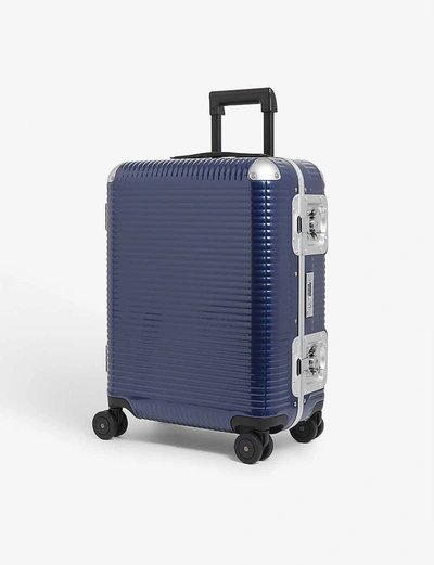 Fpm - Fabbrica Pelletterie Milano Bank Light Spinner 55 Suitcase In Indigo Blue