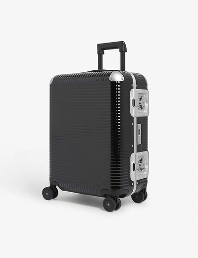 Fpm - Fabbrica Pelletterie Milano Bank Light Spinner 55 Suitcase In Licorice+black