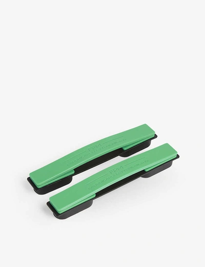 Fpm - Fabbrica Pelletterie Milano Bank Cabin Suitcase Handle In Screaming Green