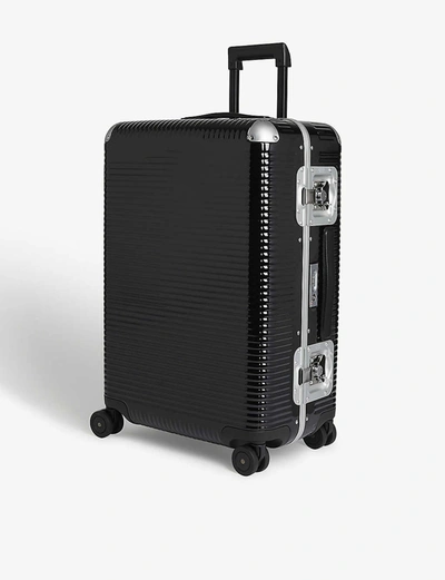 Fpm - Fabbrica Pelletterie Milano Bank Light Spinner Suitcase In Licorice+black