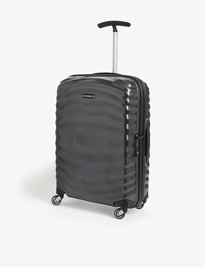 Samsonite Lite-shock Spinner Four-wheel Suitcase 55cm In Black
