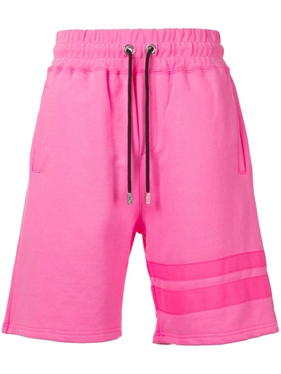 Gcds Double Stripe Track Shorts In Pink