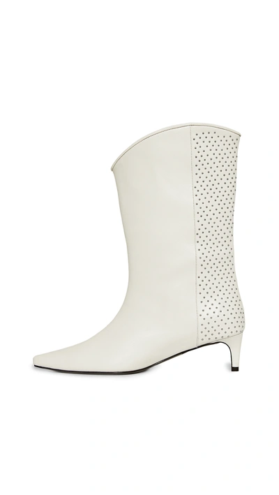 Anine Bing Reagan Boots In White