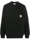 Carhartt Wip Pocket Crewneck Sweatshirt - Black Colour: Black