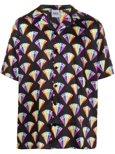 Sss World Corp Graphic-print Short-sleeved Shirt In Black