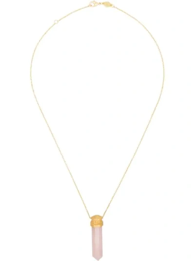Anni Lu 18kt Gold-plated La Spirit Rose Quartz Necklace
