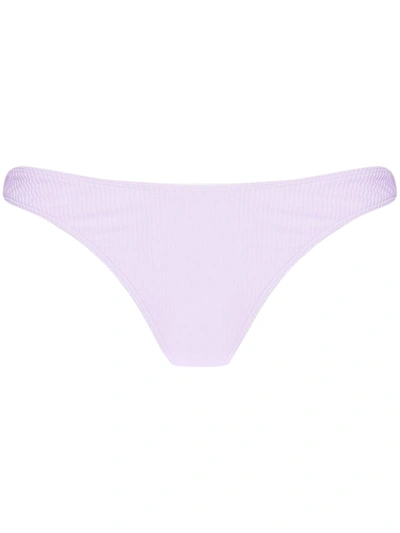 Juillet Dani Ribbed Bikini Bottoms In Purple