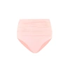 Melissa Odabash Caribe Ruched High-rise Bikini Briefs In Pink