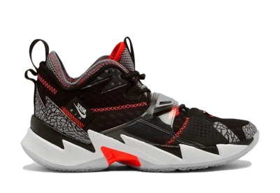 Pre-owned Jordan  Why Not Zer0.3 Black Cement In Black/bright Crimson-cement Grey-white