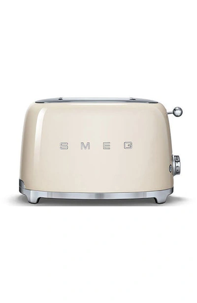 Smeg 50s Retro Style Two-slice Toaster In Cream