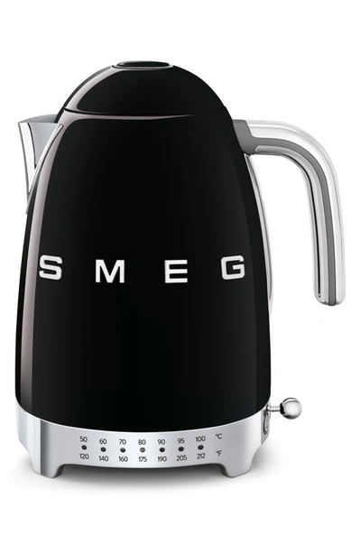 Smeg Retro Style Variable Temperature Electric Kettle In Black