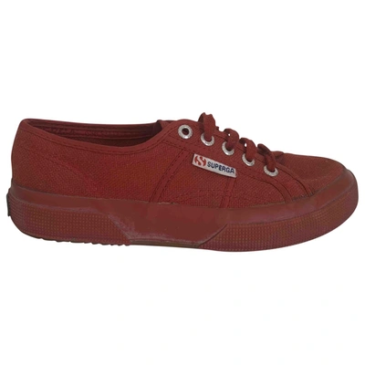 Pre-owned Superga Cloth Trainers In Red