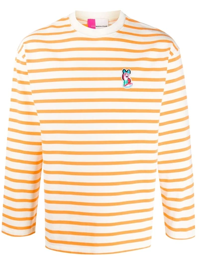 Maison Kitsuné Embroidered Patch T-shirt In Orange