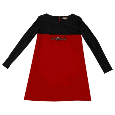 Pre-owned Paule Ka Wool Mini Dress In Red