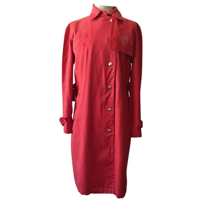 Pre-owned Jc De Castelbajac Linen Coat In Red