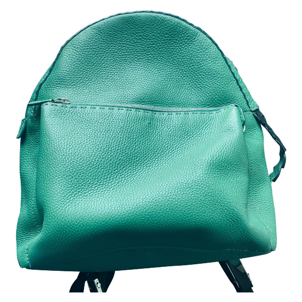 Pre-Owned Fendi Green Leather Bag | ModeSens