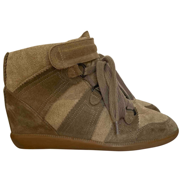 Modig fokus mixer Pre-owned Isabel Marant Bobby Trainers In Beige | ModeSens