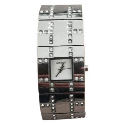 Pre-owned Donna Karan Watch In Silver