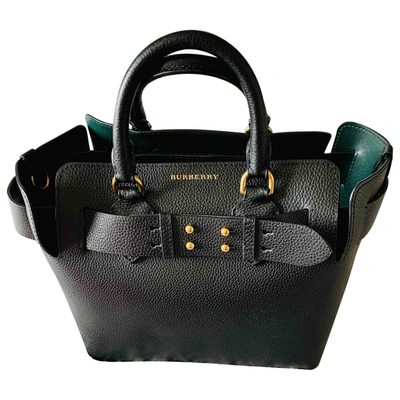 Pre-owned Burberry The Belt Leather Handbag In Black