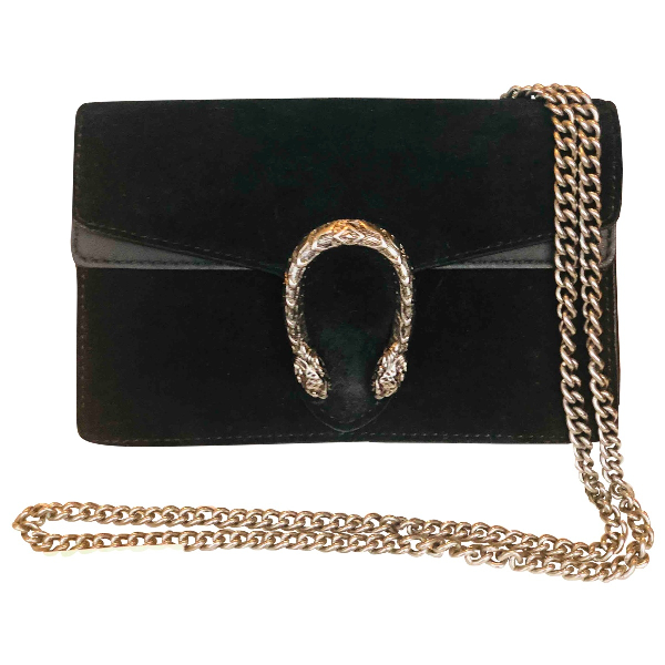 Pre-Owned Gucci Dionysus Black Suede Clutch Bag | ModeSens