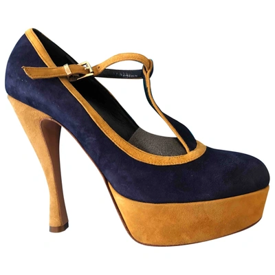 Pre-owned Giampaolo Viozzi Heels In Blue
