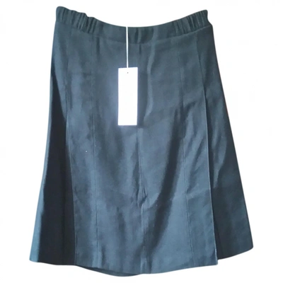 Pre-owned Marni Linen Mid-length Skirt In Navy